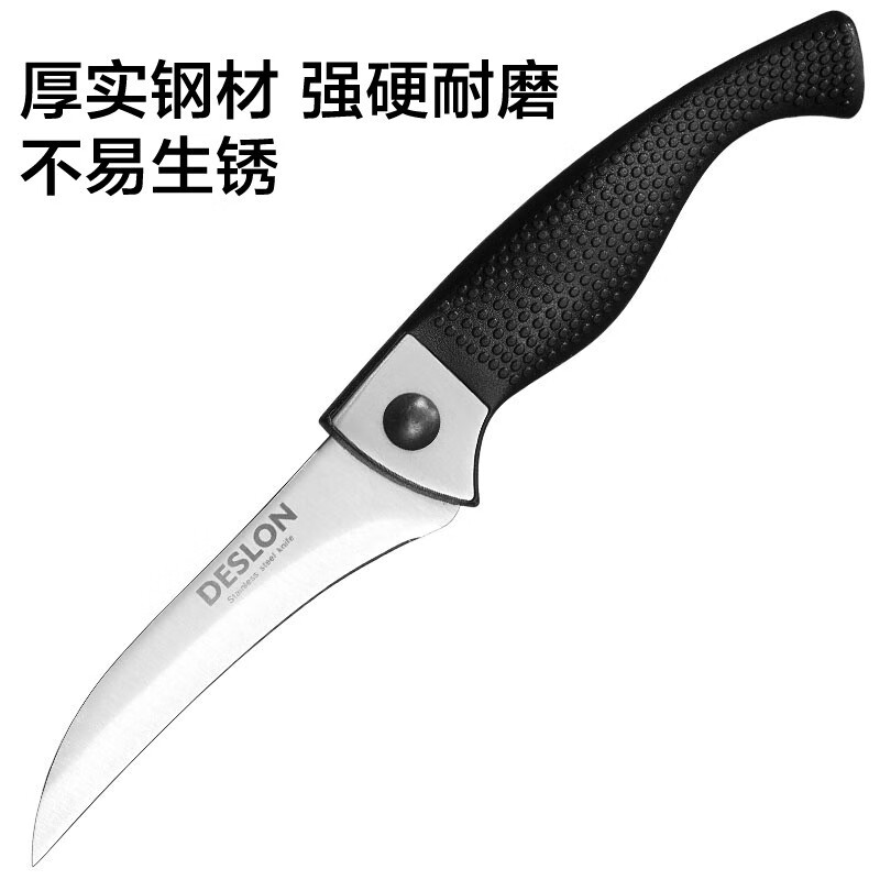 德世朗(DESLON)水果刀瓜果刀削皮刀切片刀小食刀辅食刀家用厨房便携野餐刀具 一把装 FS-008高清大图