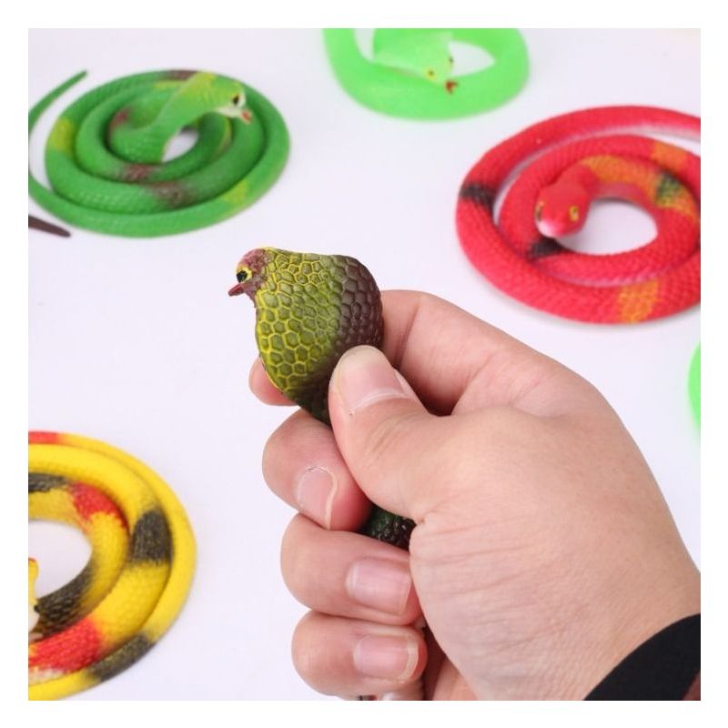 仿真橡胶蛇儿童玩具模型 软胶假 蛇整人恶搞整蛊吓人|眼镜蛇黑色