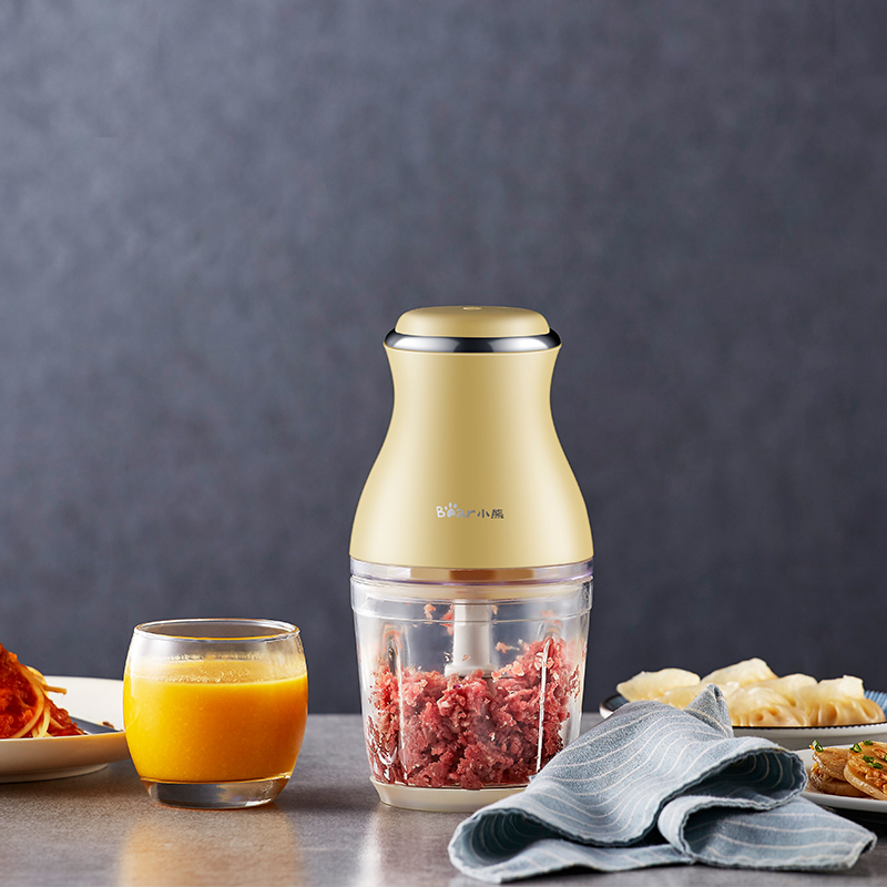 小熊bear切碎机qsjb02r1绞肉机家用小型全自动搅拌机宝宝辅食绞馅剁椒
