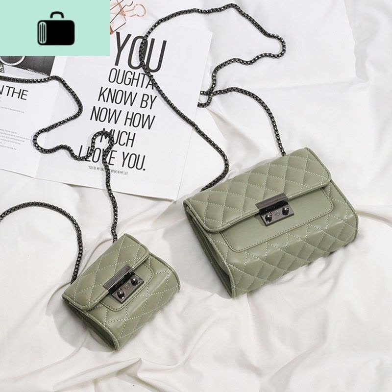 包包女2020新款韩版女学生斜挎小包女迷你小方包菱格链条包女包NEW LAKE女士单肩包图片