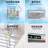 白雪SC-1200F家用立式 冰柜 冷柜 商用冷藏陈列柜 啤酒展示柜 饮料柜 保鲜柜 超大容量