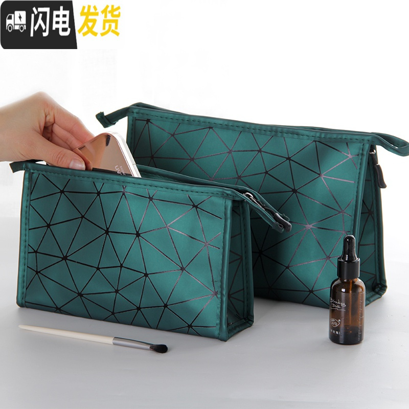 三维工匠化妆包女ins风超火网红便携大容量化妆品收纳包小号旅行洗漱包袋高清大图