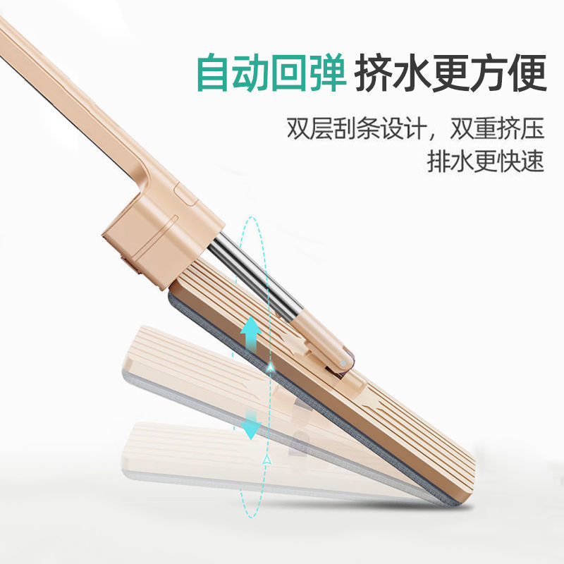 大号免手洗拖把家用网红地拖抖音擦地砖拖布懒人干湿两用高清大图