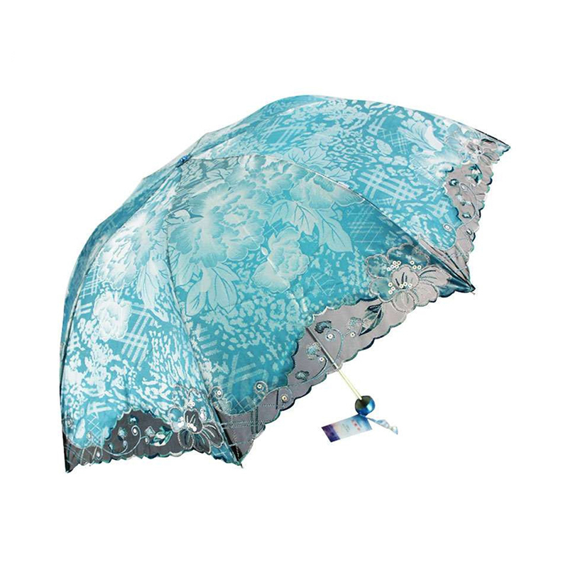 天堂 347E纳兰豹纹三折超轻太阳伞遮阳伞晴雨伞