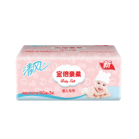 清风 抽纸 宝倍亲柔三层150抽*3包中规格(中幅)抽取式婴儿纸巾餐巾纸擦手纸面巾纸[新旧包装交替发货]