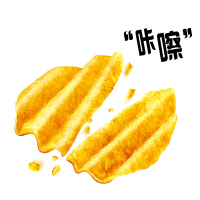 乐事(LAY'S) 薯片 大波浪铁板鱿鱼味70g袋装(休闲零食) 新旧包装交替发货