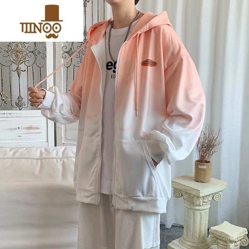 YANXU卫衣男连帽ins潮牌夹克宽松上衣服高街帅气春学生开衫外套高清大图