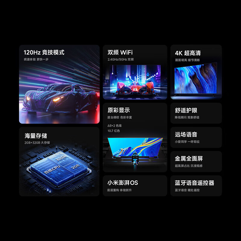 小米电视 A75英寸2025款 4K超高清 人工智能语音 120Hz高刷 2+32GB超大内存 Redmi A75电视机高清大图