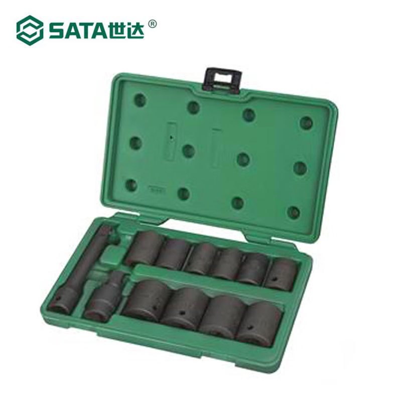 世达(SATA)09008 12件12.5MM系列英制风动套筒组套高清大图