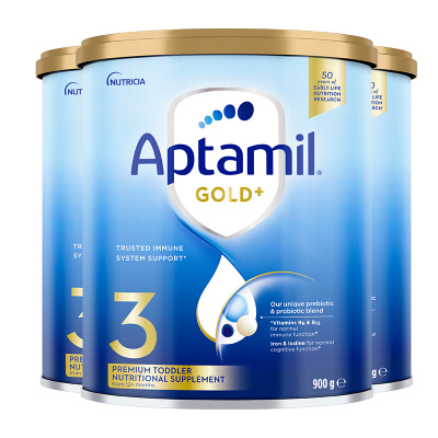 澳洲爱他美金装 aptamil 3段婴幼儿配方奶粉 900g/罐 12-24个月