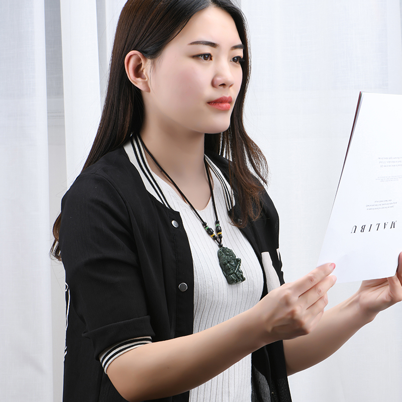 新疆和田玉钟馗玉吊坠 男女士款玉坠玉石玉挂坠玉牌