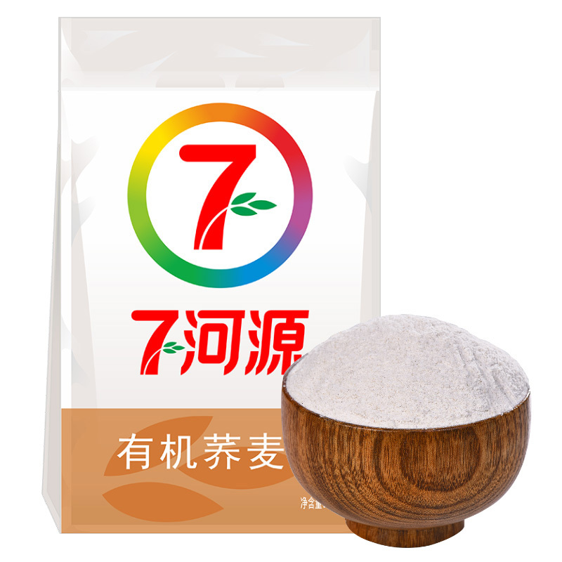 七河源有机荞麦粉1.5kg 无添加 面粉 五谷杂粮 粗粮面 可做炸酱面 热汤面 炒面