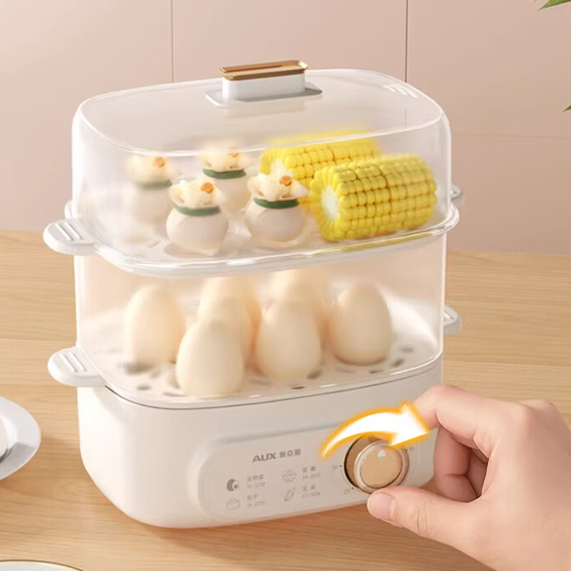 奥克斯煮蛋器350W加长双层小方盒ADZ-10AZX-181高清大图