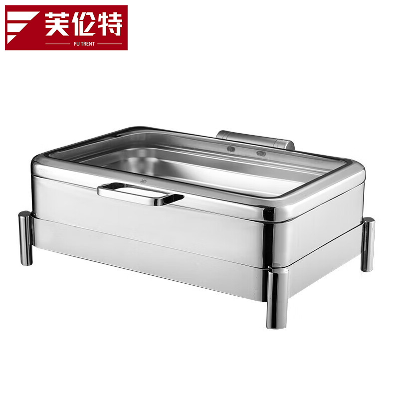 芙伦特 厨房保温售饭机保温餐炉 矮脚长方形液压餐炉不锈钢透视窗口 FLT-GT-GDJBBFLF3-9高清大图