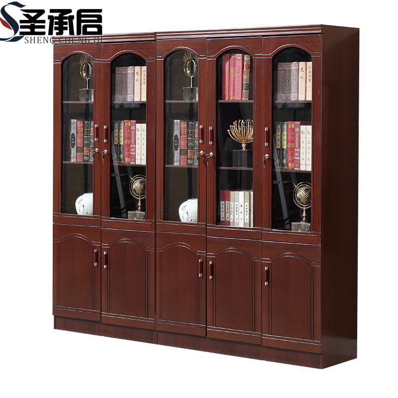圣承启 木质书柜 十门台图片