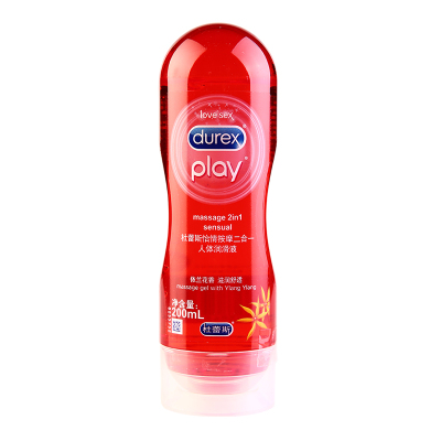 杜蕾斯(Durex) 人体润滑液 怡情按摩二合一200ml 花香型润滑剂 男女夫妻按摩润滑液情侣系列 成人情趣用品 进口