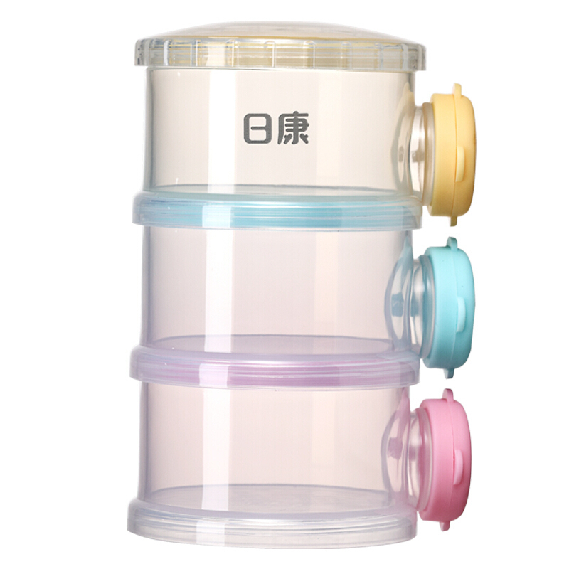 清仓款日康(rikang) 便携三层奶粉盒 RK-3622 出行携带方便