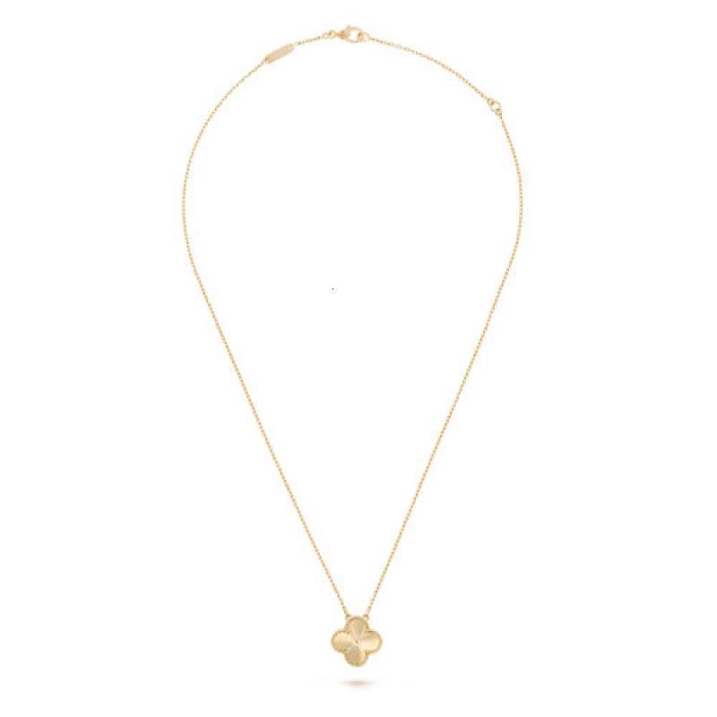vancleefarpels梵克雅宝经典款alhambra女士复古金色四叶草项链vcarp4