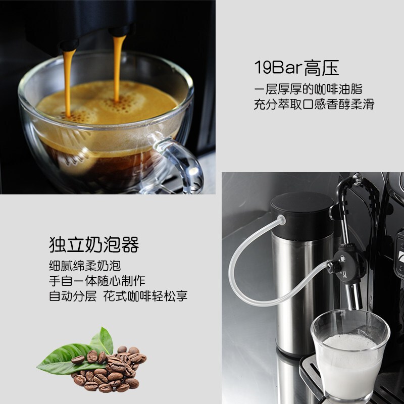 Merol/美宜侬 me-715咖啡机 家用全自动商用小型迷你现磨豆蒸汽式