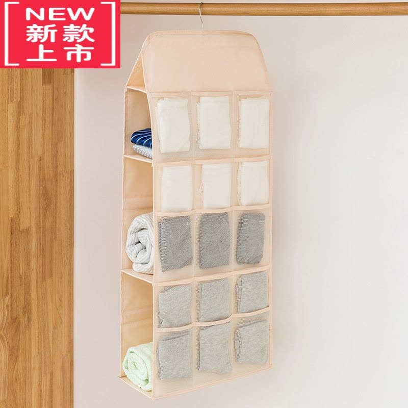可莉允内裤内衣收纳袋挂袋墙挂式双面衣柜器袜子悬挂式文胸置物架储物图片