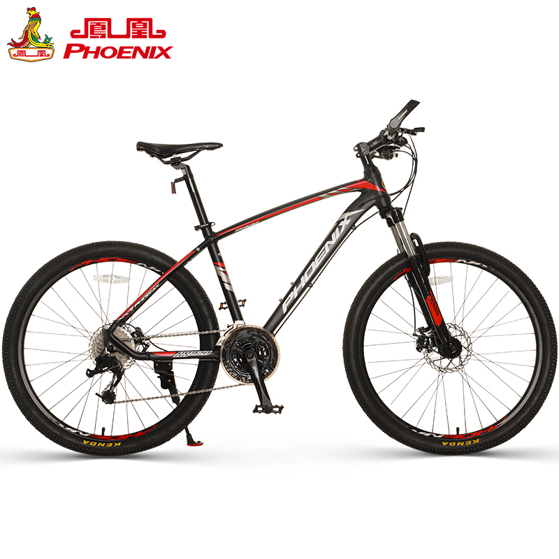 凤凰山地车27速自行车学生成人铝合金男女越野双减震变速赛车单车视频