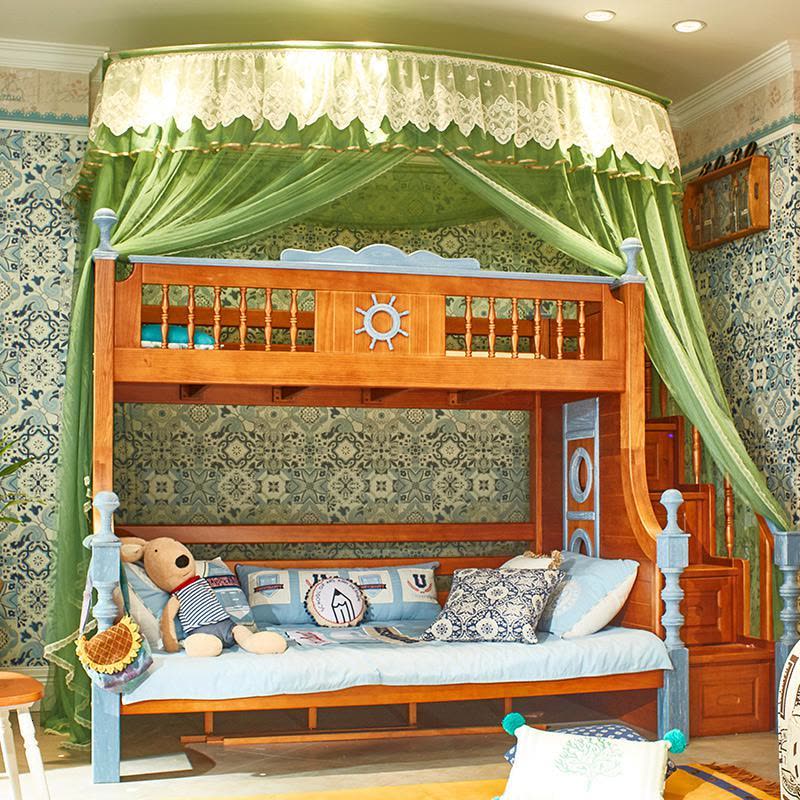 森美人儿童双层子母床蚊帐1.8m双人家用1.2米1.5上下高低床铺新款图片