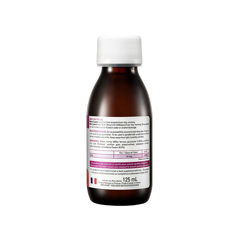 [自营]Eric Favre艾瑞可儿童铁液 营养液水果味125ml 铁剂 6个月以上可用改善贫血
