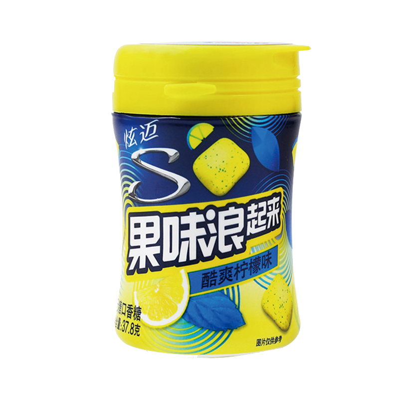 亿滋 Stride炫迈 果味浪起来无糖口香糖酷爽柠檬味37.8g 休闲小零食
