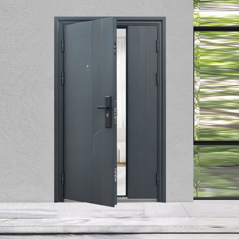 防盗门家用入户门室内农村别墅大门进户门室外开子母门钢质对开门