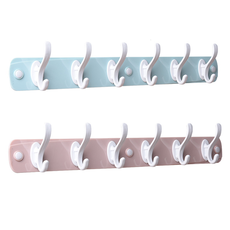 茶花(CHAHUA)凤凰强力排钩粘胶免打孔门后挂衣钩创意厨房毛巾免钉钩子颜色随机高清大图