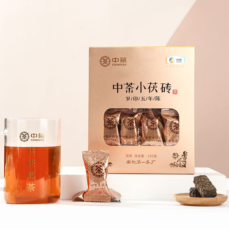 中茶 湖南安化黑茶 中茶小茯砖 盒装 105g