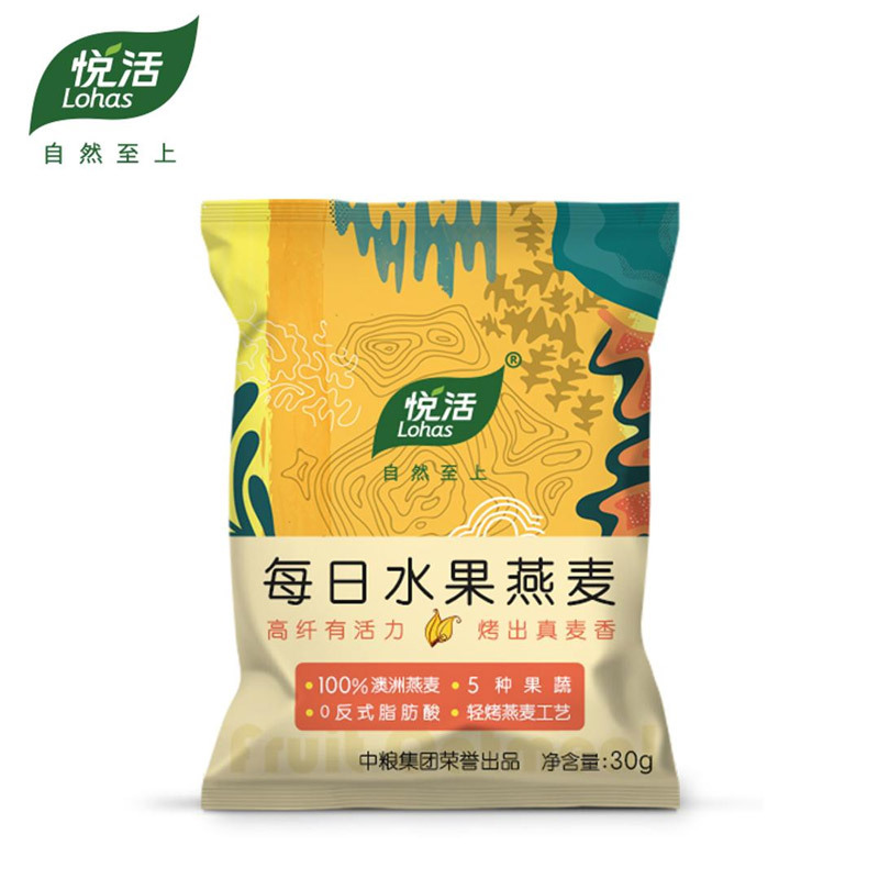 [可干吃 可冲泡]中粮悦活 每日水果燕麦30g