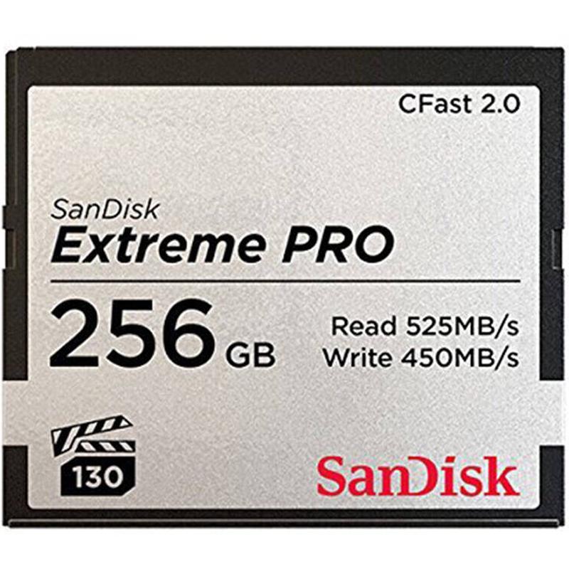 闪迪(SanDisk)256GB CFast 2.0卡 读525MB/s写450MB/s单反相机内存卡摄像机存储卡