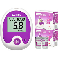 三诺（SANNUO）安稳免调码家用全自动糖尿病血糖测试仪套装 血糖仪+50支采血针+试纸50【血糖仪 】