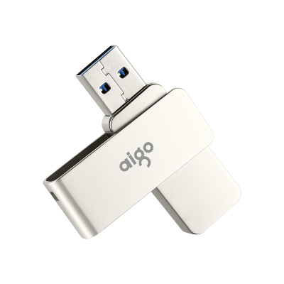 爱国者(AIGO) 高速USB3.0 传输U330精耀 全金属旋转U盘 电脑U盘 车载U盘银色 32G