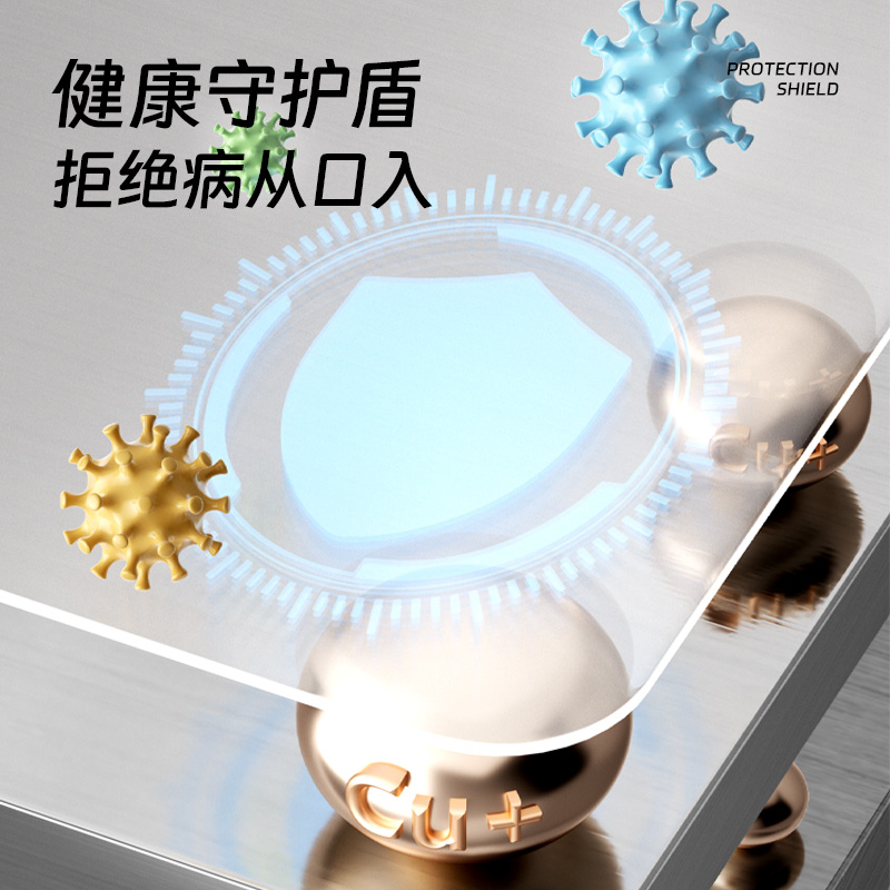 康巴赫不锈钢双面切菜板抗菌防霉砧板家用食品级刀粘案板高清大图