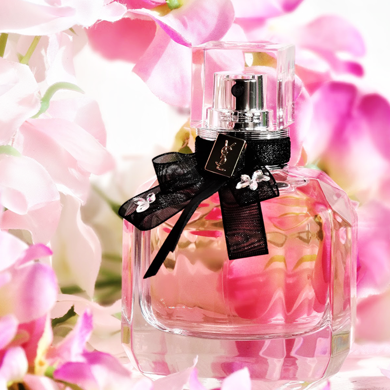 ysl圣罗兰monparis反转巴黎花溢带钻蝴蝶结50ml限量