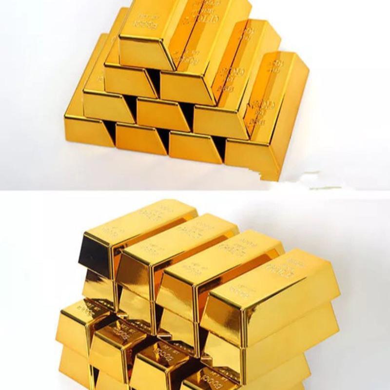 仿真大金条模型装饰金块摆件土豪金创意摄影道具拍照古装搞笑金砖