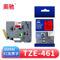 奥驰 标签色带36mm红底黑字 TZe-461 个