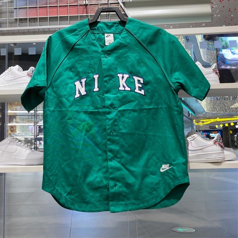 NIKE耐克短袖衬衫运动休闲舒适透气男女棒球衫FQ7001-365 D