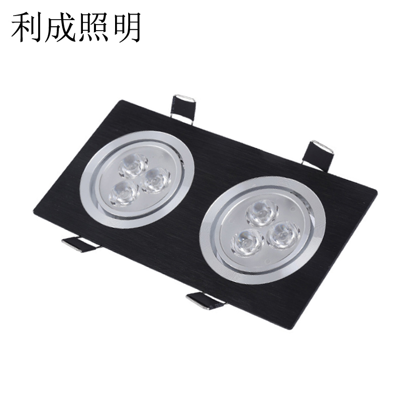 利成照明 LED双头射灯 2×3W高清大图