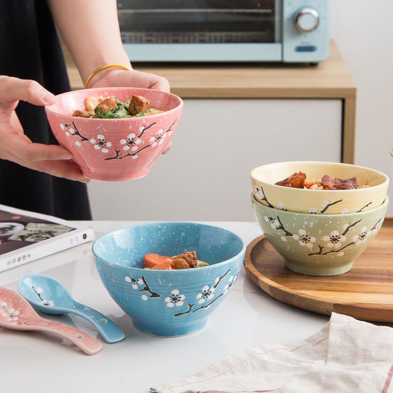 碗家用碗套装陶瓷碗北欧餐具卡通日式碗可爱创意碗礼盒套装碗|盘子8