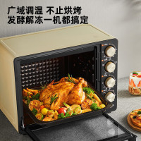 长帝(Changdi)家用多功能电烤箱32升大容量搪瓷内胆 上下管独立控温广域调温机械式旋钮操控 多功能易操作 32L