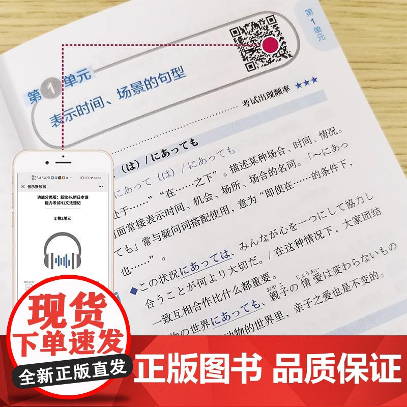 [新东方店]功能分类版:蓝宝书.新日本语能力考试N1文法速记(口袋本.赠音频)华东理工