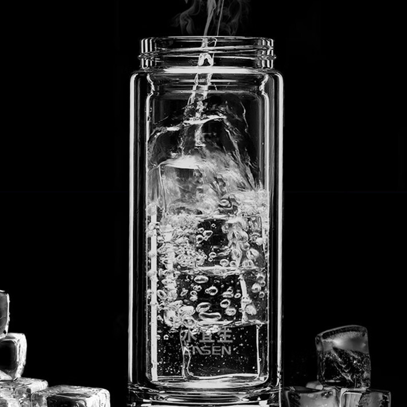 水宜生玻璃杯380ml高透光晶透质感杯口圆润方便清洗G719高清大图