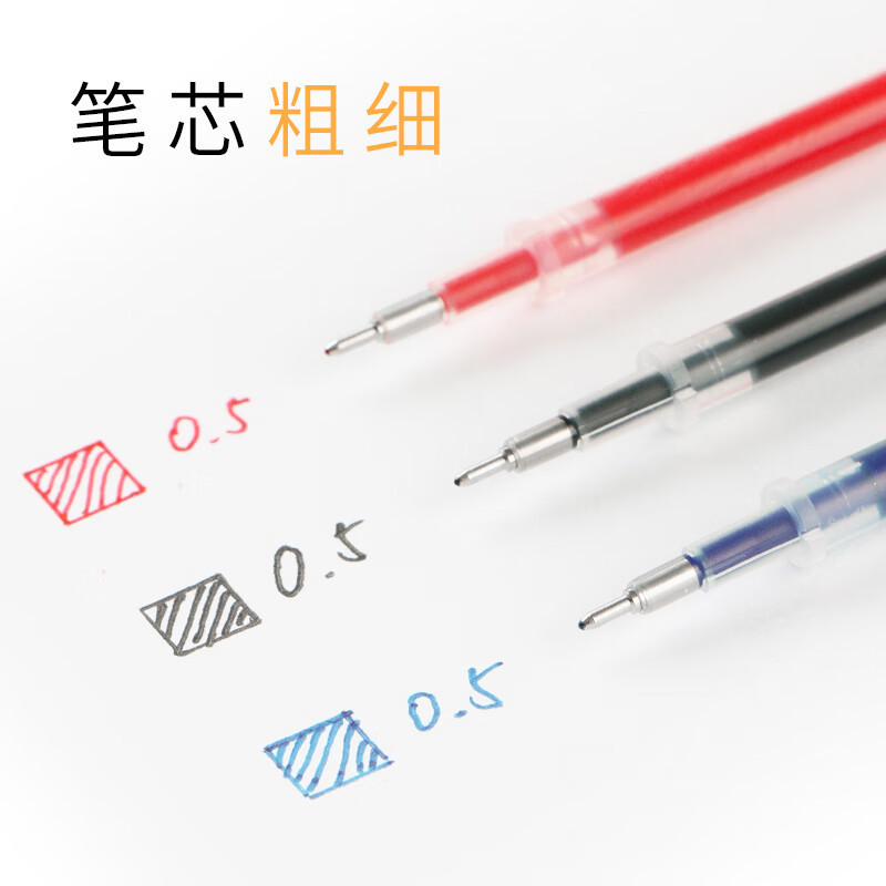 晨光(M&G)MG6139 中性替芯 两支装香型 蓝 0.5mm 40支/盒 2盒装高清大图