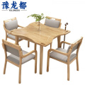 豫龙都 洽谈桌椅 一桌四椅90cm 套