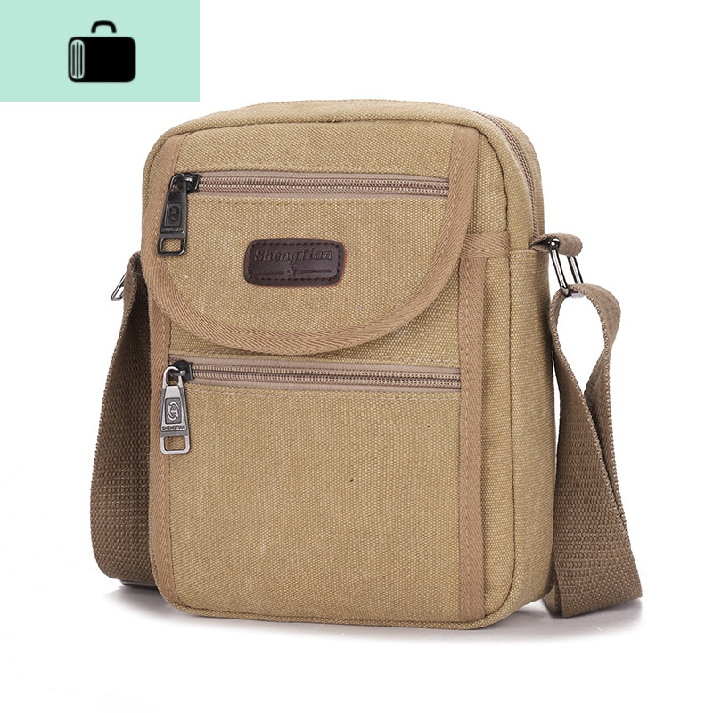 男包时尚帆布小包包手机包轻便男士休闲斜挎包复古百搭男单肩包潮new