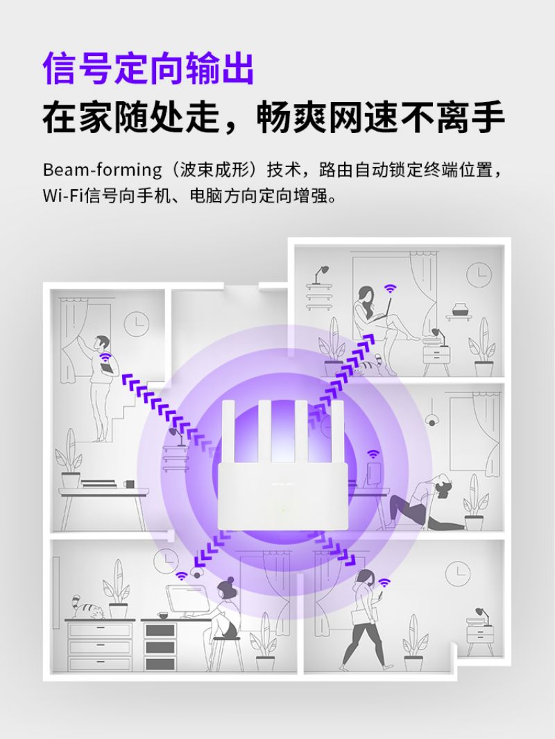 水星(MERCURY)AX1500双频千兆Wi-Fi 6无线路由器 A15G奇峰路由高清大图
