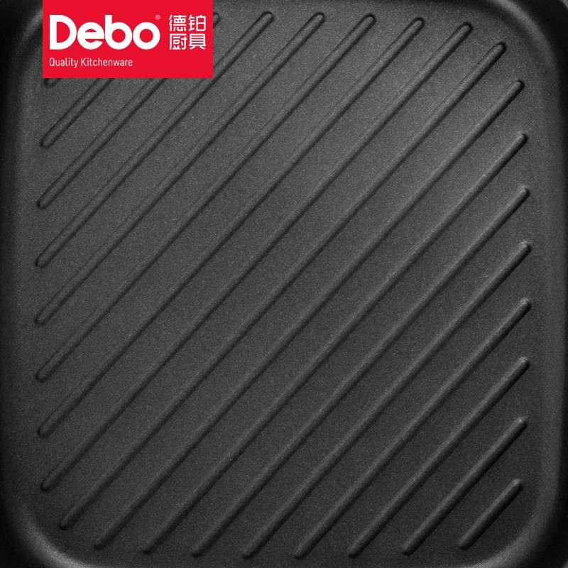 德铂Debo 柯蒂斯煎锅不粘锅24cm 黑色 DEP-755高清大图